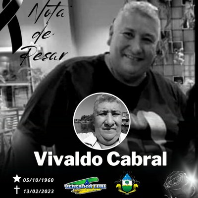 Nota de Pesar - Vivaldo Cabral